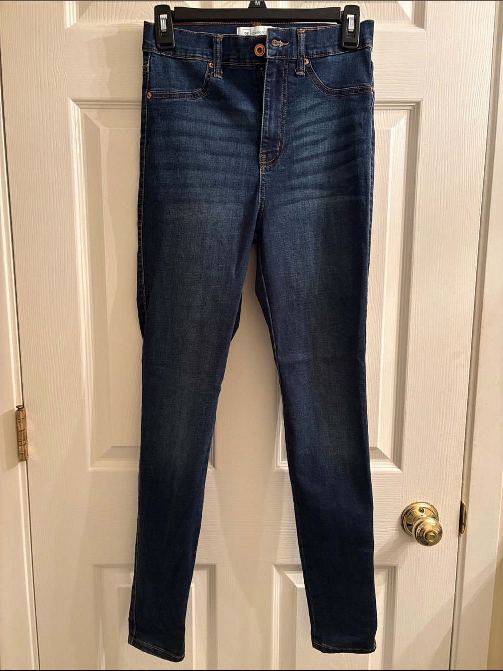 Women’s Dark Indigo Skinny Jeans - Stretch High-Rise